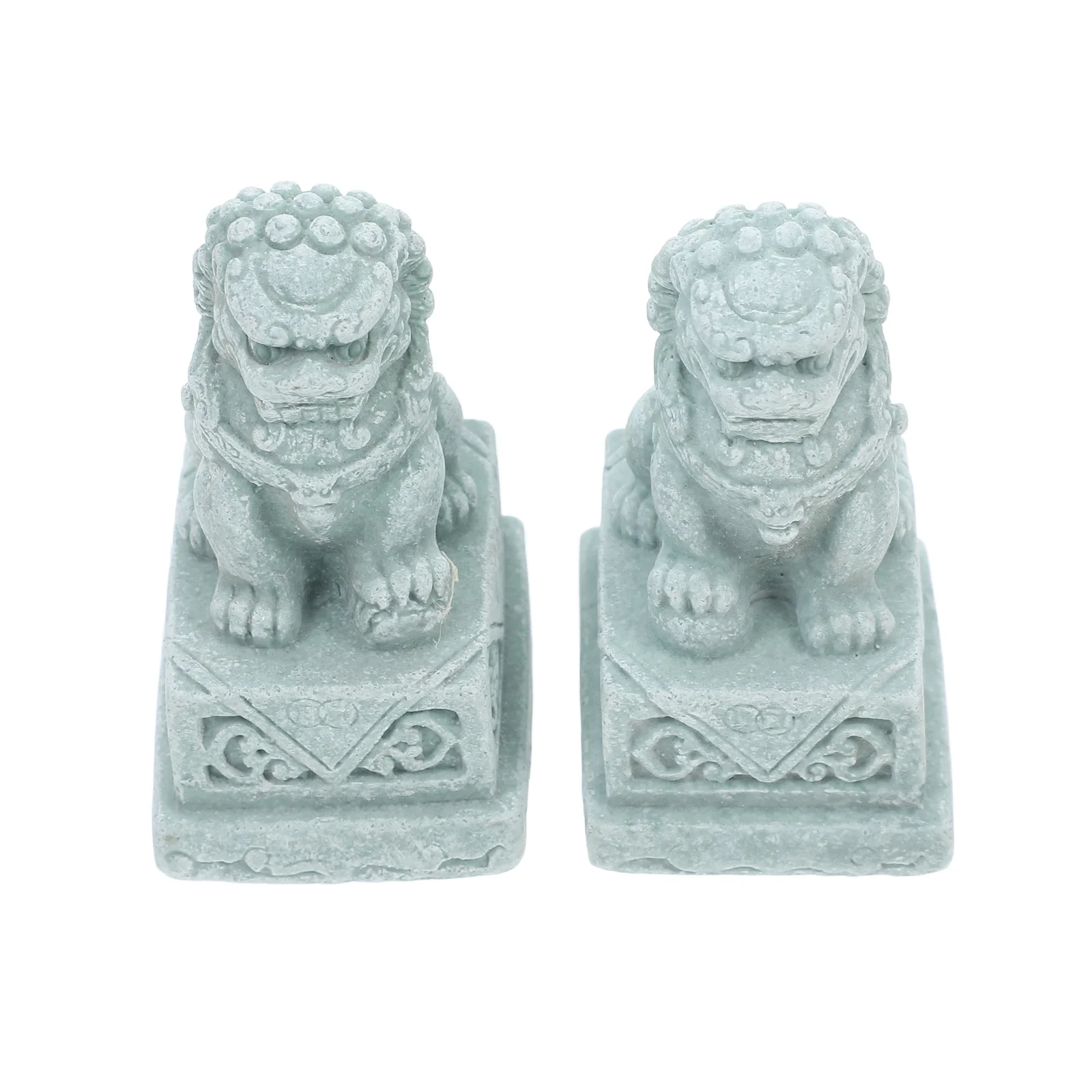 

2Pcs Aquarium Landscape Lion Ornaments Durable Resin Stone Lion Adornments Fish Tank Decoration Safe Non-Toxic for Aquarium