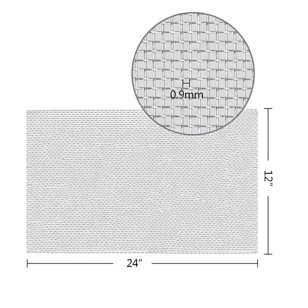 Imagem -04 - Woven Wire Mesh Roll Metal Sheet Screen 20 100 Mesh Alta Resistência 118 x 236 Roll 20 Aço Inoxidável