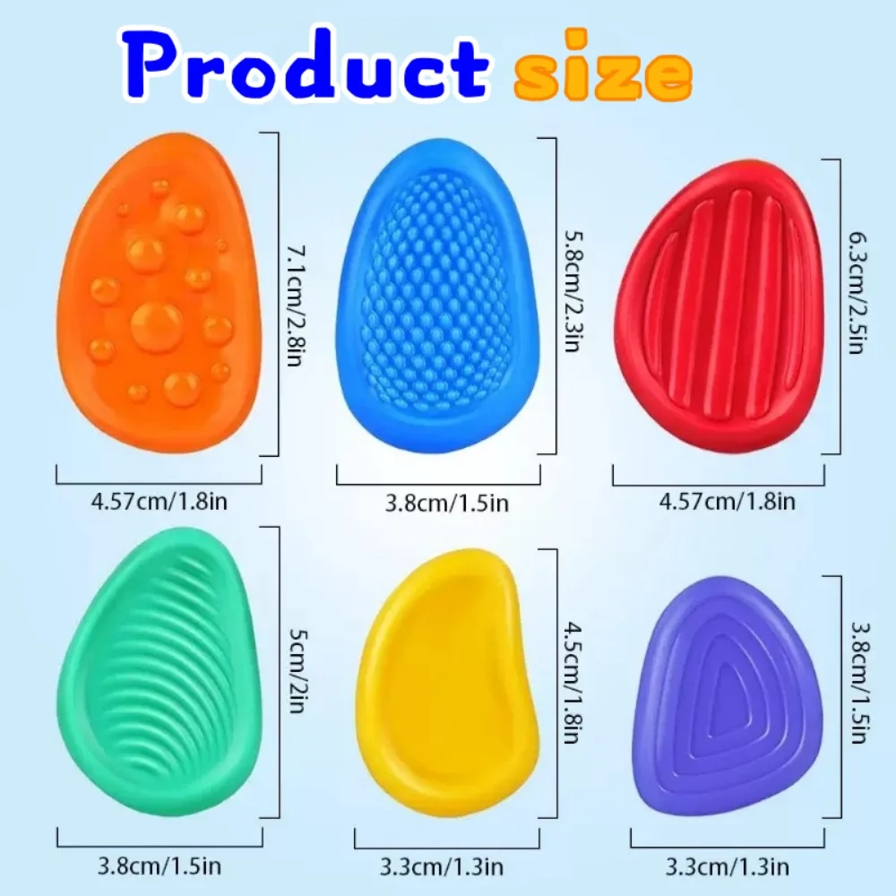 3 pçs/24 pçs conjunto brinquedos fidget adultos sensorial silicone pedra texturizada para autismo crianças calmante brinquedos de alívio do estresse