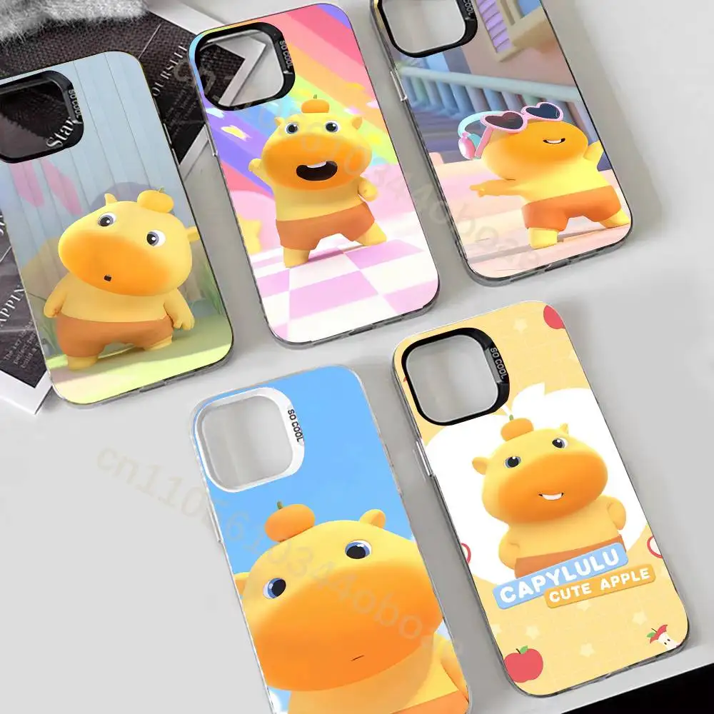 Capylulu Capybara Lulu Cute Phone Case For iPhone 17,16,15,14,13,12,11,Pro,Max,Plus Shockproof Cover
