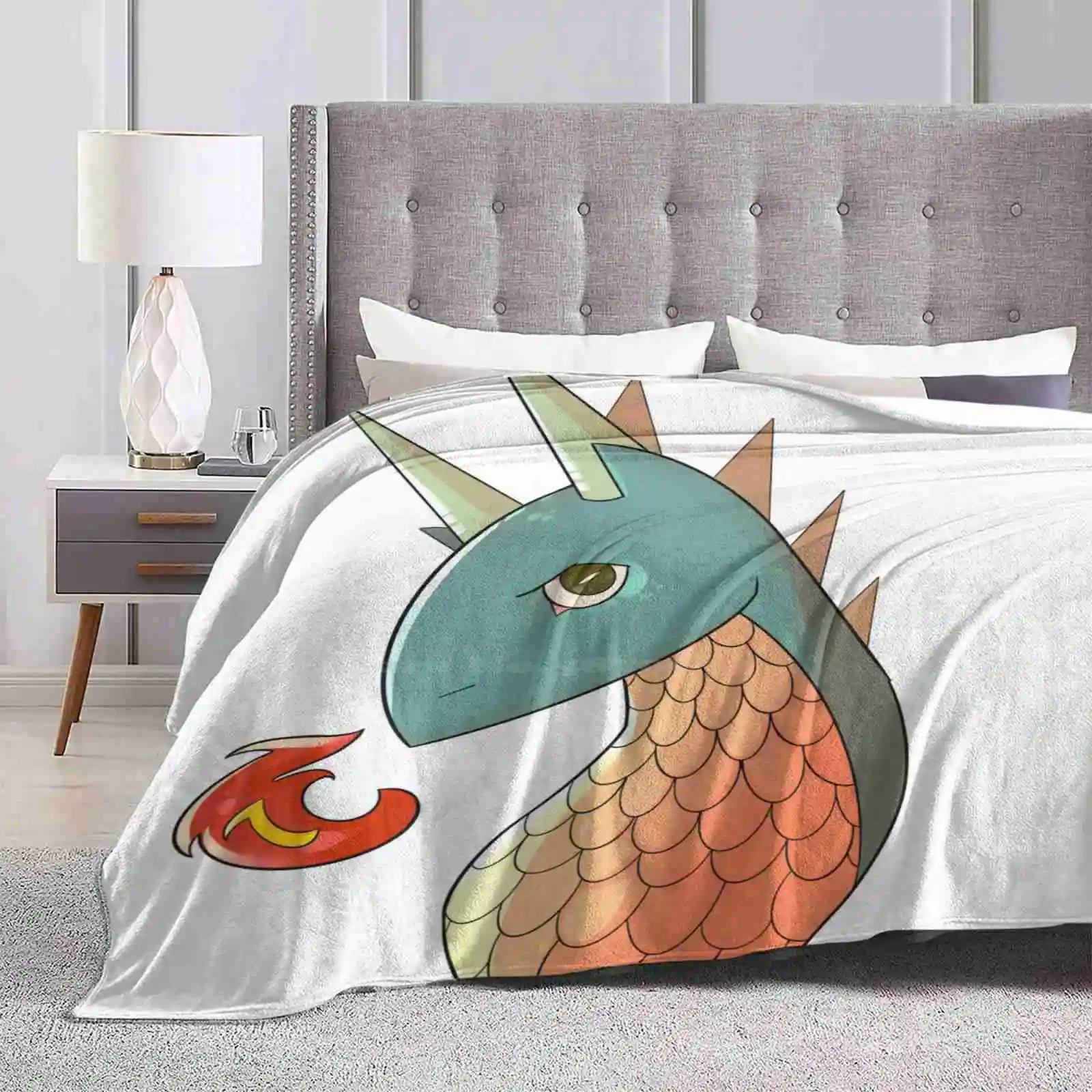 Spark The Dragon-Original Creative Design Comfortable Warm Flannel Blanket Mcoockie A Fairly Fantastical Hero Spark The Dragon