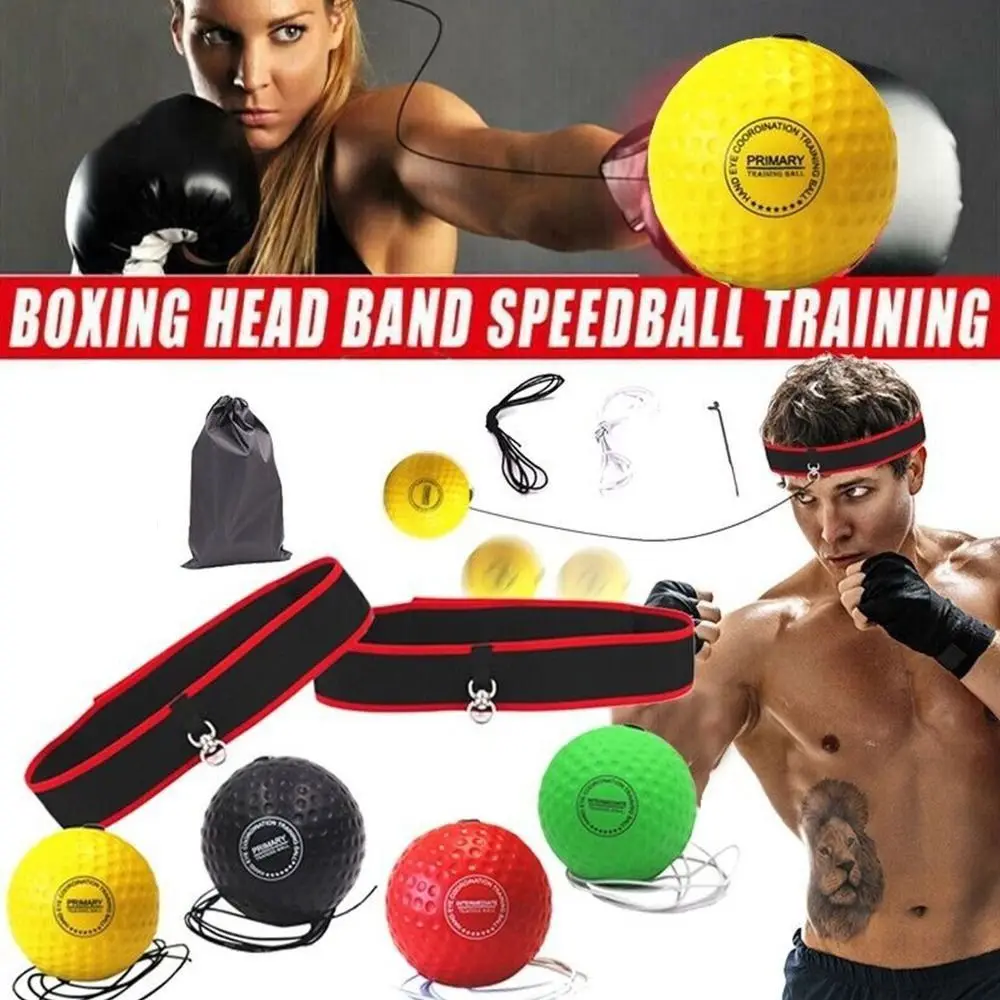 عاكس سرعة التدريب عقال الملحقات سرعة منعكس القتال الكرة ممارسة عصابة رأس القتال Boxeo الكرة الملاكمة لكمة ممارسة