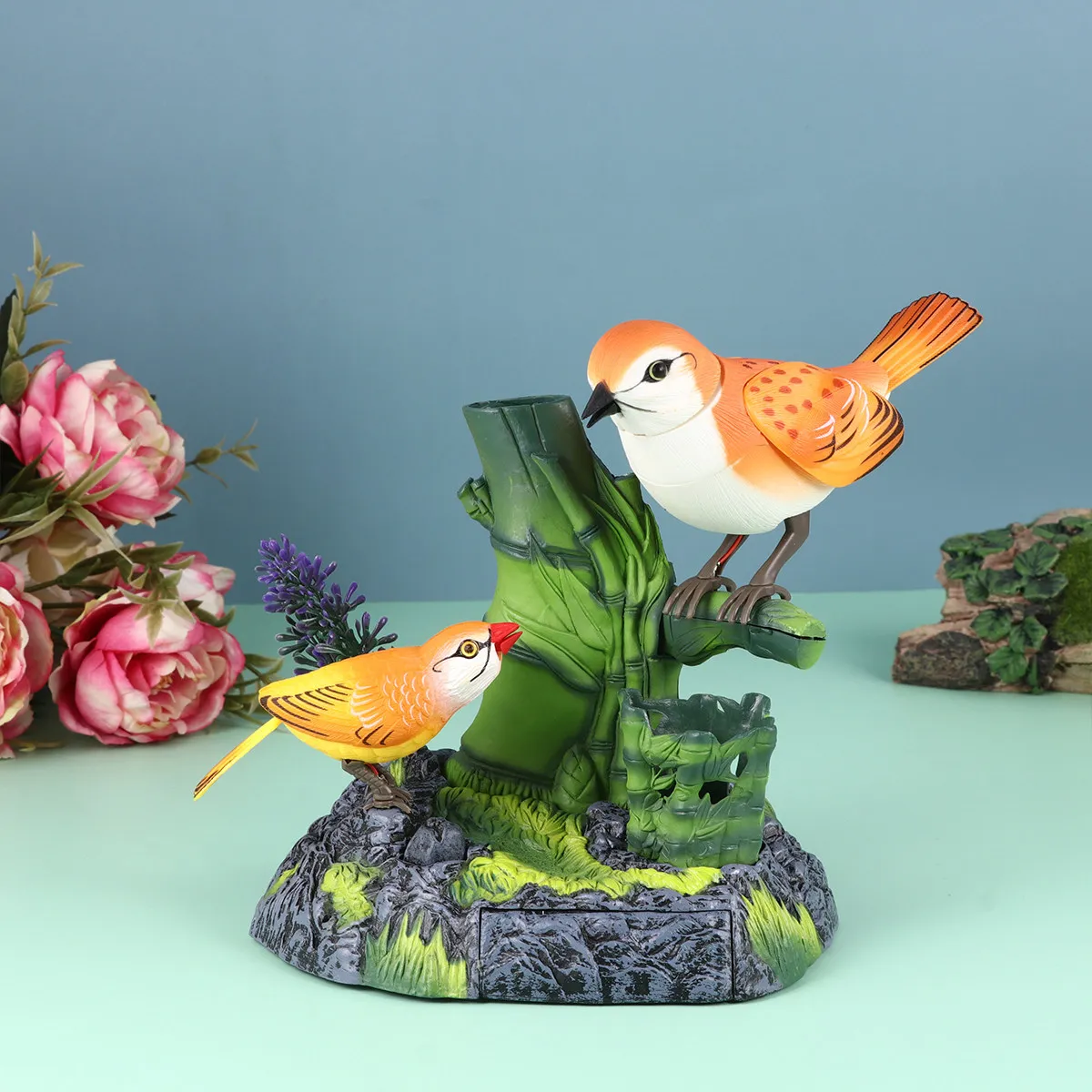 

1Pcs Voice Control Bird Imitation Parrot Sound Sensor Electric Decoration Home Party Simulation Funny Gift for Kids