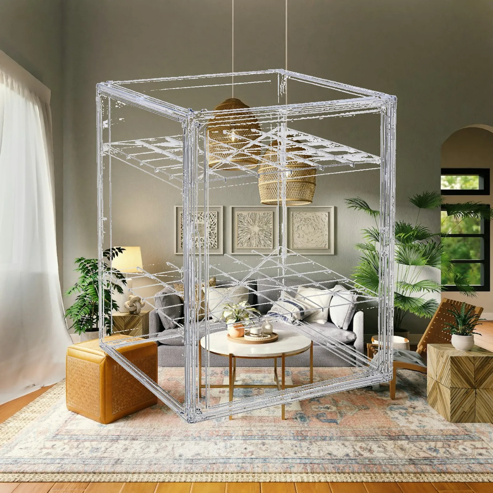 Shoe Box Display - Clear Display Case Display Shelves with