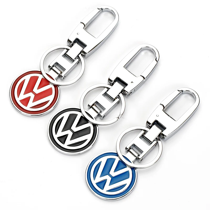 Rline Emblem Car Keychain Key Chain Auto Key Ring Accessories For Volkswagen VW R GTI Polo Passat Magotan Tiguan Jetta Santana