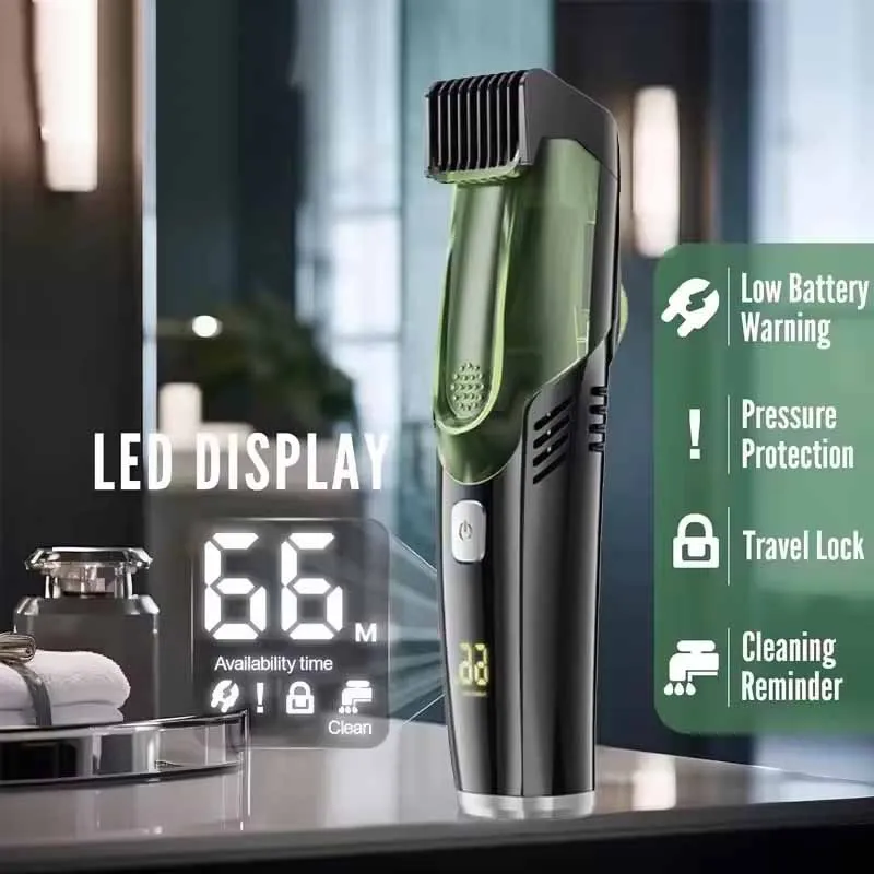 

youpin Cordless Electric Hair Trimmer Professional Hair Cutting Multifun ctional Men Razor Built-in Vacuum Clipper Rechar