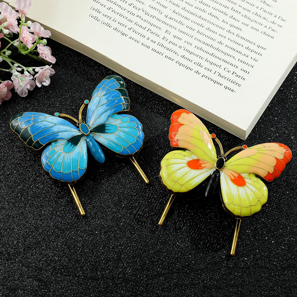 

Colorful Metal Butterfly Book Clip - With Gift Box Package, Reading Mark Gifts for Men and Women Book Lovers, Collectibles