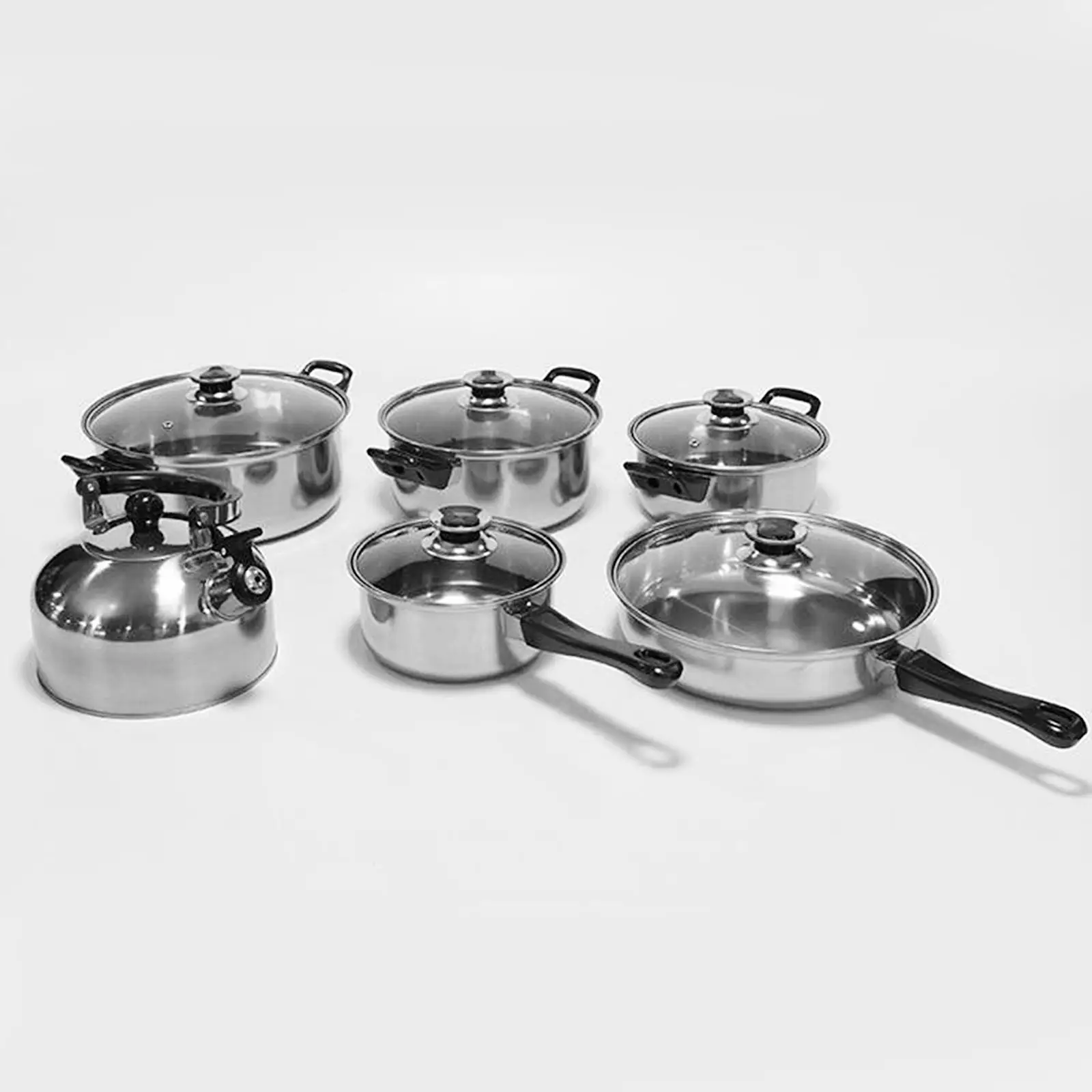 Kitchen Cookware Sets Portable Sturdy Stainless Steel Soup Pot Kitchen Cooking Pot for Hiking Home Kitchen Camping Boiling Soups