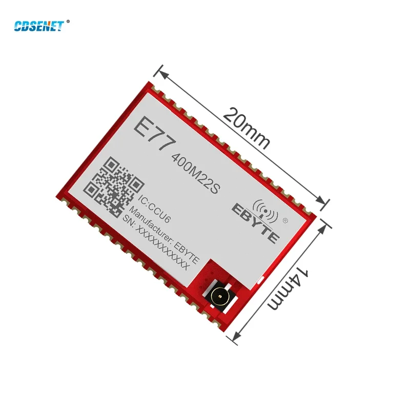 E77-400M22S STM32WLE5 LoRaWAN Wireless Module 433/915MHz ARM Cortex-M4 Low Power 22dbm SoC Long Distance 5.6km Small Size