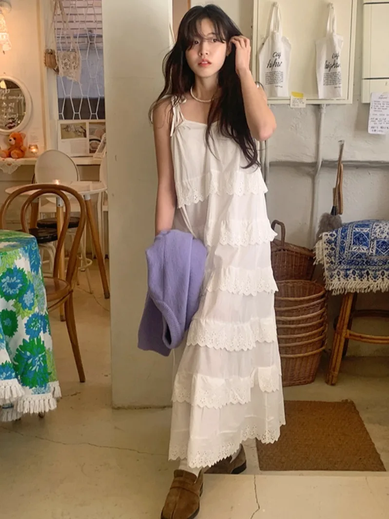 فستان طويل أنيق بلون واحد بدون حمالات، فستان صيفي راقٍ بياقة مربعة، فستان وصيفة الشرف عصري متعدد الطبقات للنساء