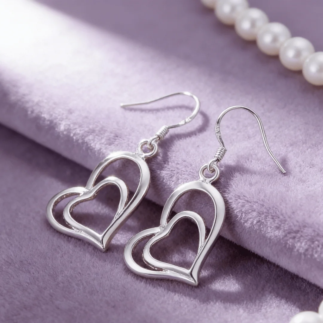 Streetwear Brand Heart - Popular Brands 925 Sterling Silver Cute