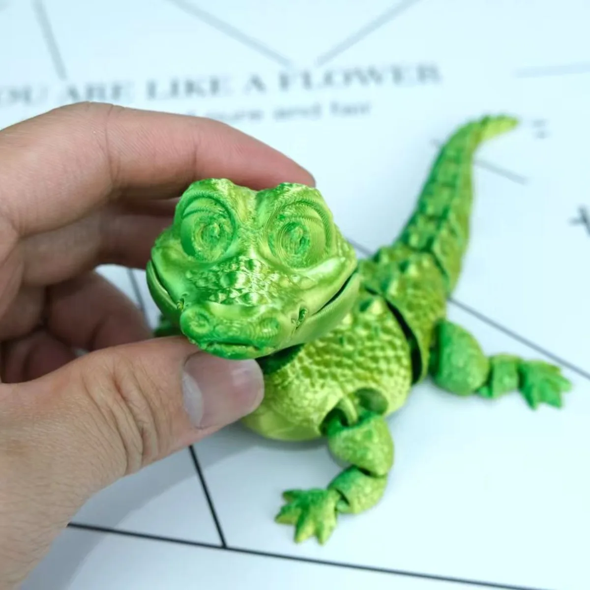 

18cm Cute Crocodile Toys Full Body Joints Creative Animal Model Crafts Ornaments Home Desktop Decoration Figurines Statue Gifts