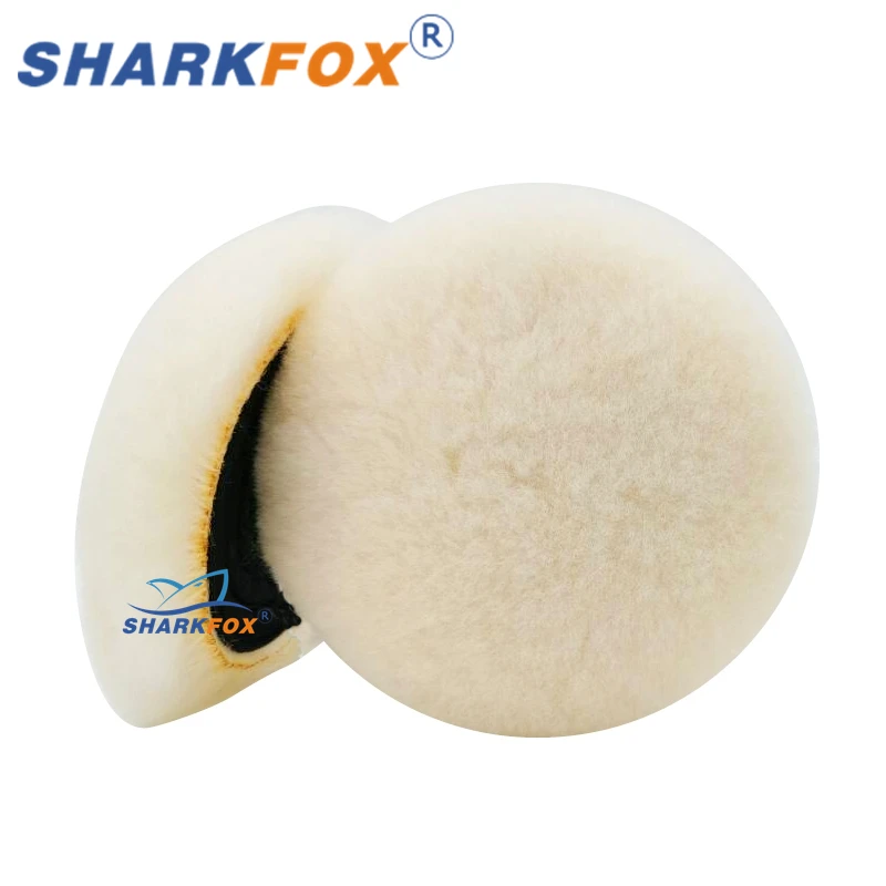 Sharkfox 3" -7" Wool Polishing Pad High Density Lambs Woollen Polish Buffing Pad Car Polisher Buffing Waxing