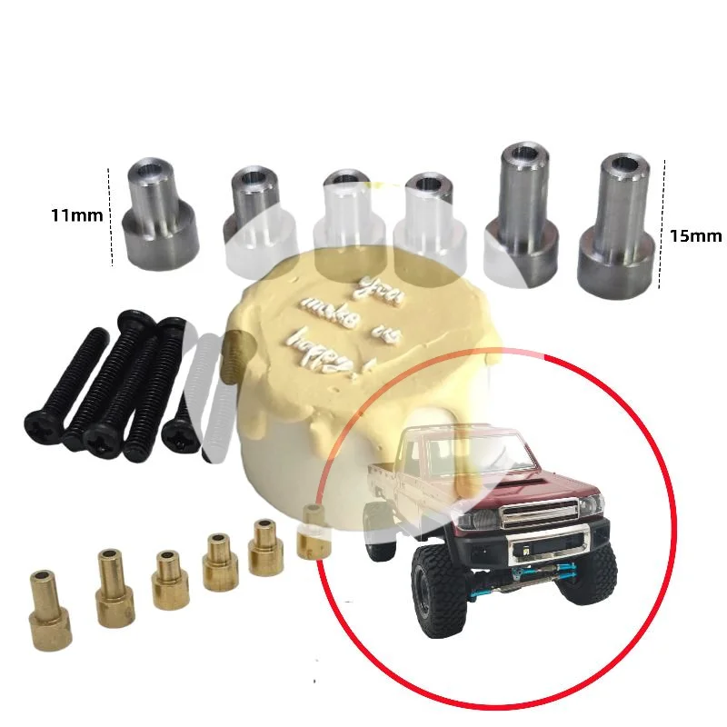 1 jeu de pièces de mise à niveau spéciales pour grande roue modifiée 1/12, coque de voiture en métal MN82 MN82S, support de rehaussement de la colonne