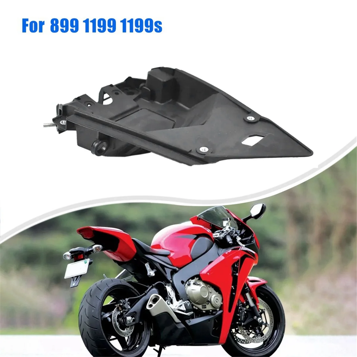 Support de feu arrière de moto pour DucSauPanigale 899, 1199, 1199S, sac de siège arrière, support rapide dans le plancher de verrouillage du siège arrière, partenaires