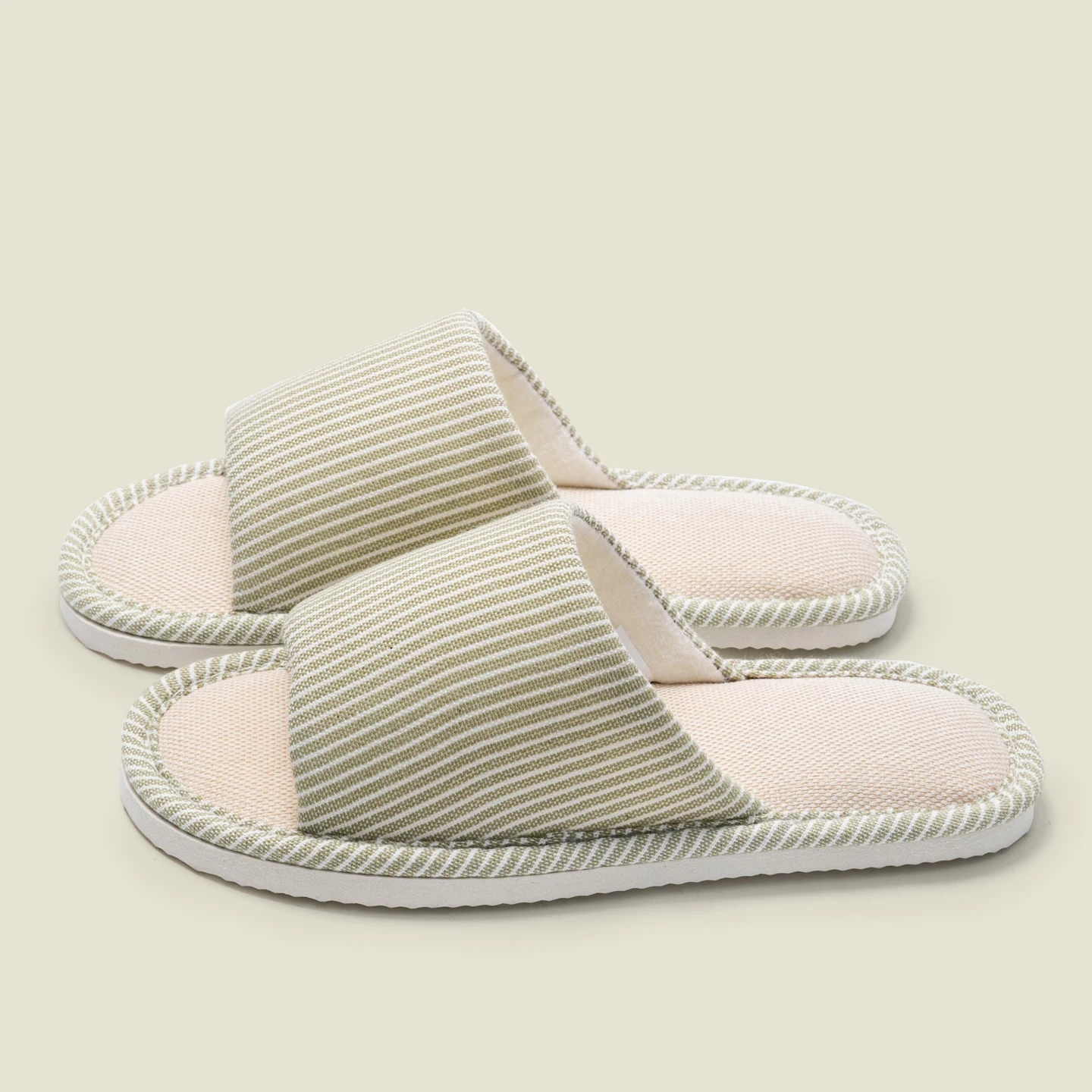 Japanese-Style Striped Women's Slippers Slip-On Slippers Breathable Indoor House Shoes Open-Toe Comfort for All Seasons image 2