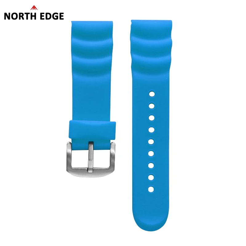 Ремешок из резины/нейлона/нержавеющей стали NORTH EDGE 24 мм/20 мм/22 мм, совместимый с TRITON EVOQUE 2, GAVIA2, ALPS, AK Cross fit 3, MARS