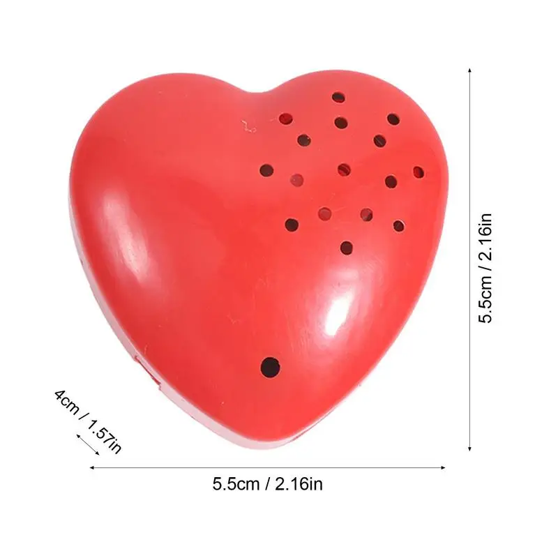 Grabadora de voz en forma de corazón, caja de voz para hablar, Mini grabadora, botón de sonido programable, grabación en 30 segundos para muñeca de peluche