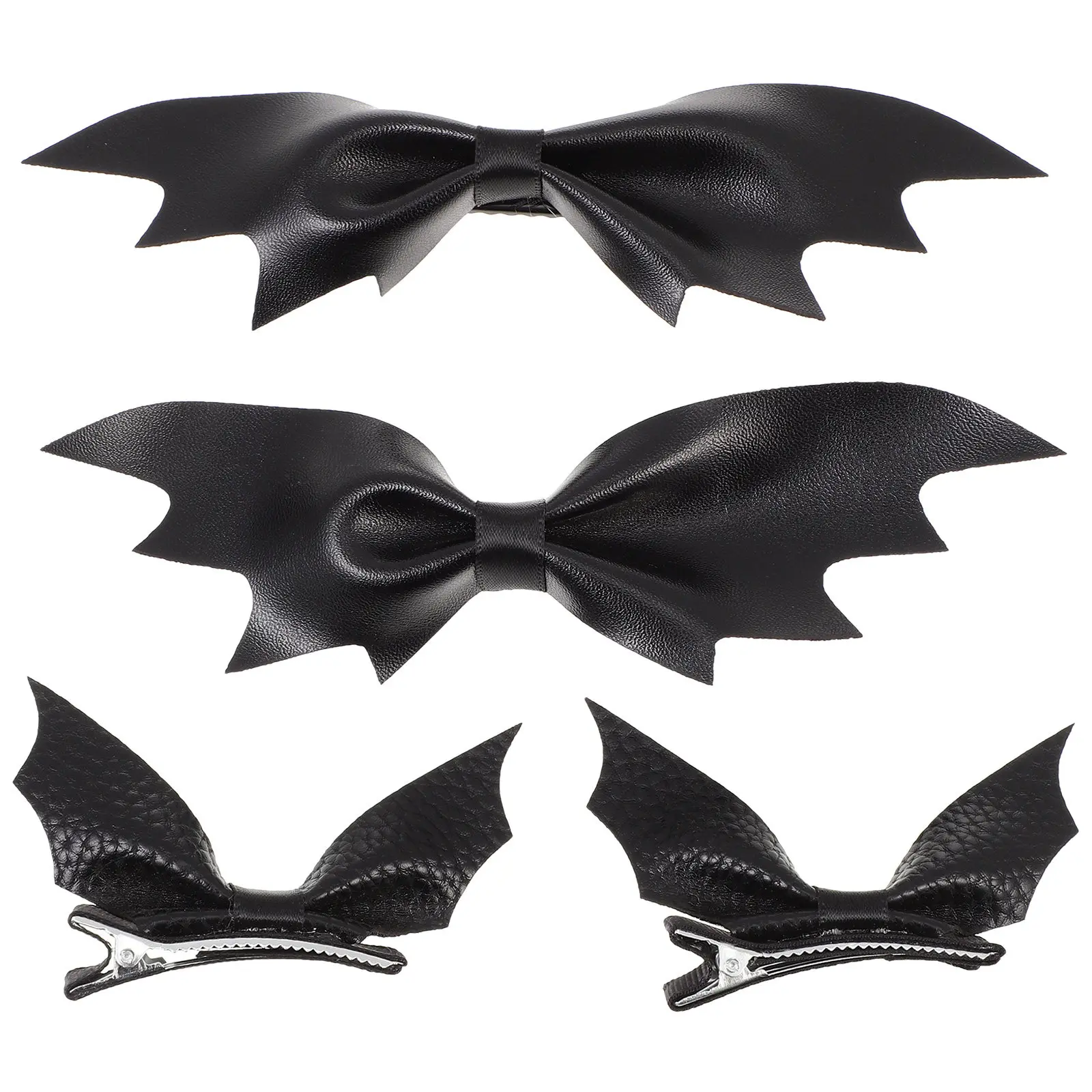 4Pcs Bat Wing Hair Clips Realistic Vibrating Gothic Hair Accessories Perfect for Halloween Party Masquerade Cosplay Stage