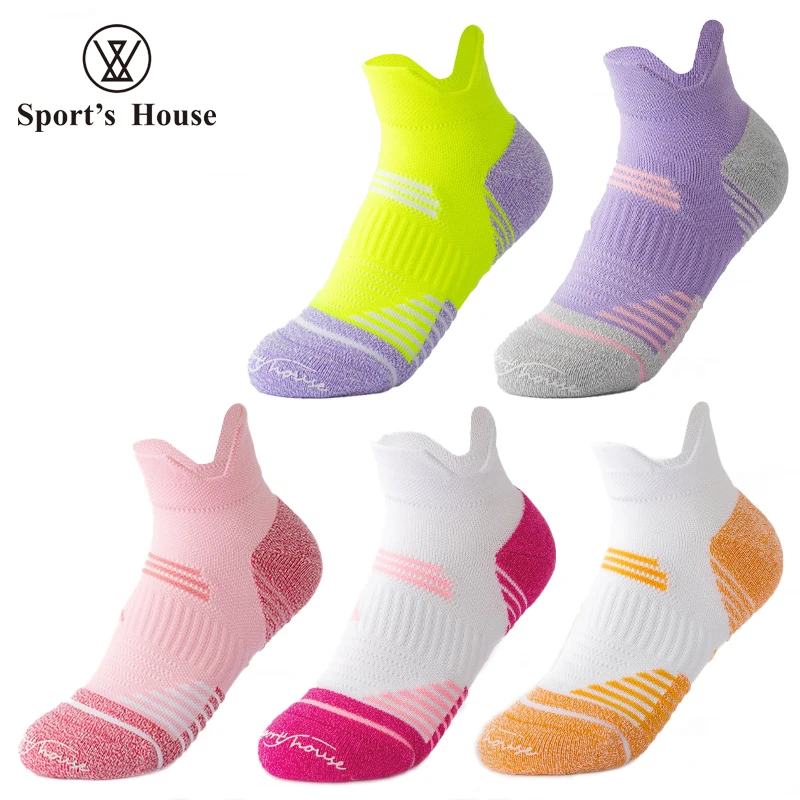 SPORT\'S HOUSE Spring and summer thin women boat socks Towel bottom wicking sweat breathable non-slip short sports socks