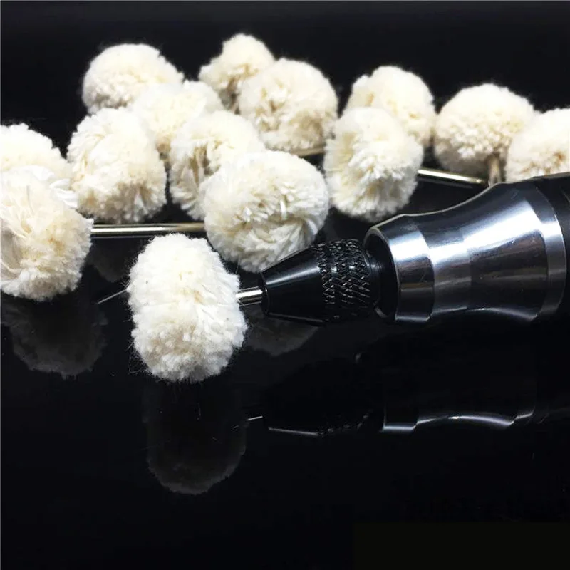 10PCS Cotton Thread Polishing Brush Polishing Wheel, Used for Fine Polishing and Polishing of Jewelry Dremel Rotary Tool