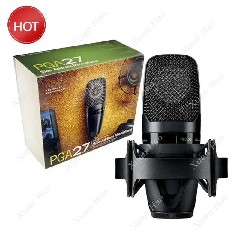 PGA27 Professional Diaphragm Side-Address Cardioid Condenser Microphone Mic For Studio Recording Performance Live Podcast