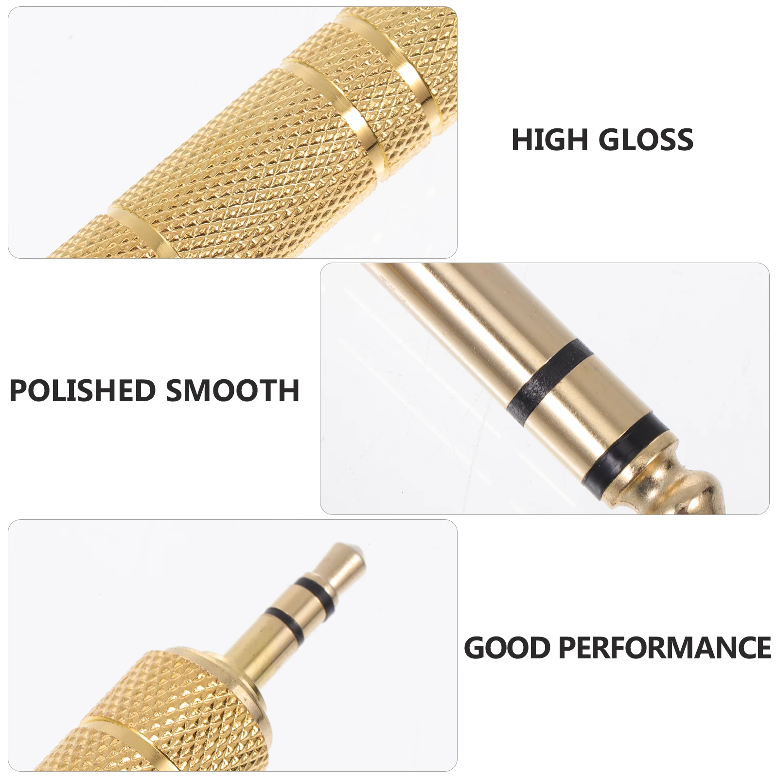 

4Pcs Female to Male Audio Jack Plug Adapter Accessories Conversion Connector for Guitar Microphone 6.35mm to 3.5mm Durable