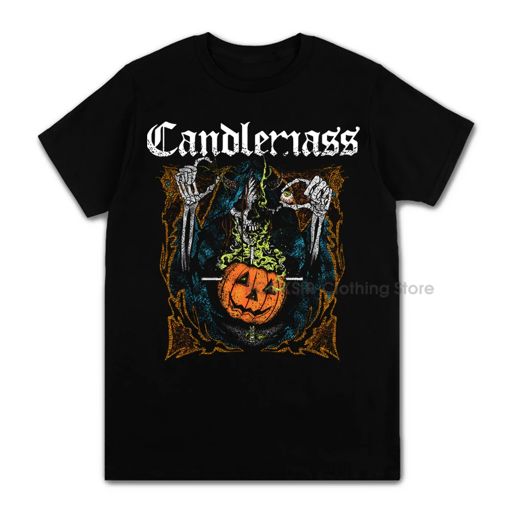 New Fashion Women/Men\'s 3D Print T Shirt Vintage Candlemass Band Crewneck 100% Cotton  Harajuku Styles tshirts Short Sleeve Tops