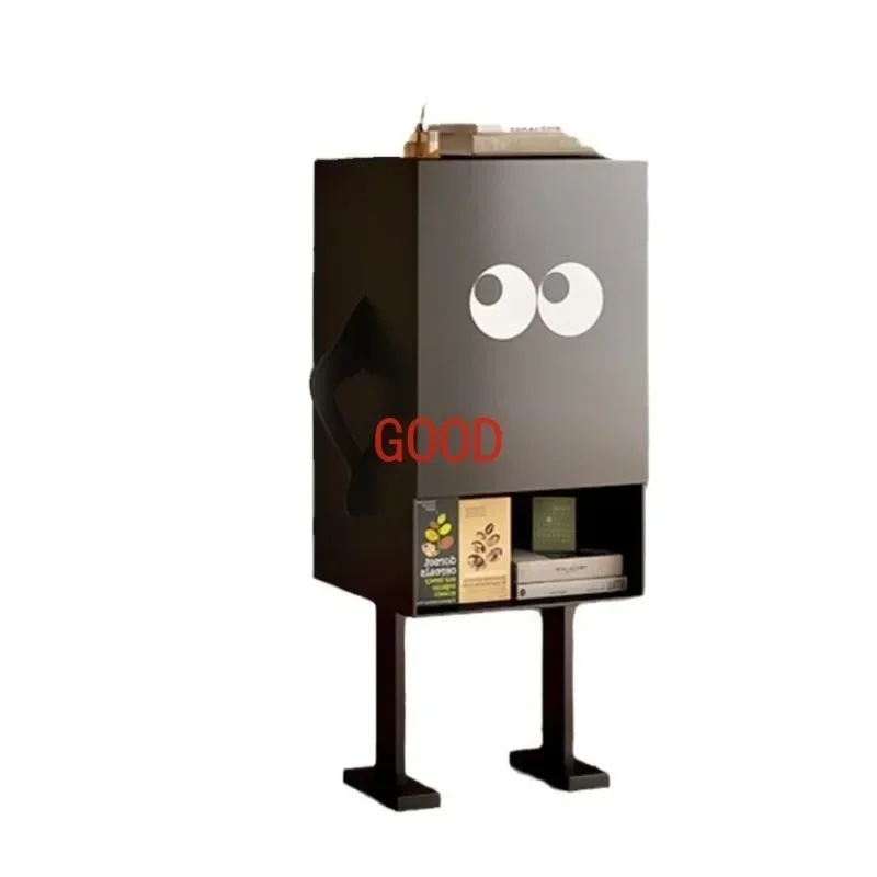MOMO Mesita de noche de diseño infantil, mueble monstruo de pie largo, cubo de entrada, sofá, aparador, Robot, gabinete estrecho creativo de Metal