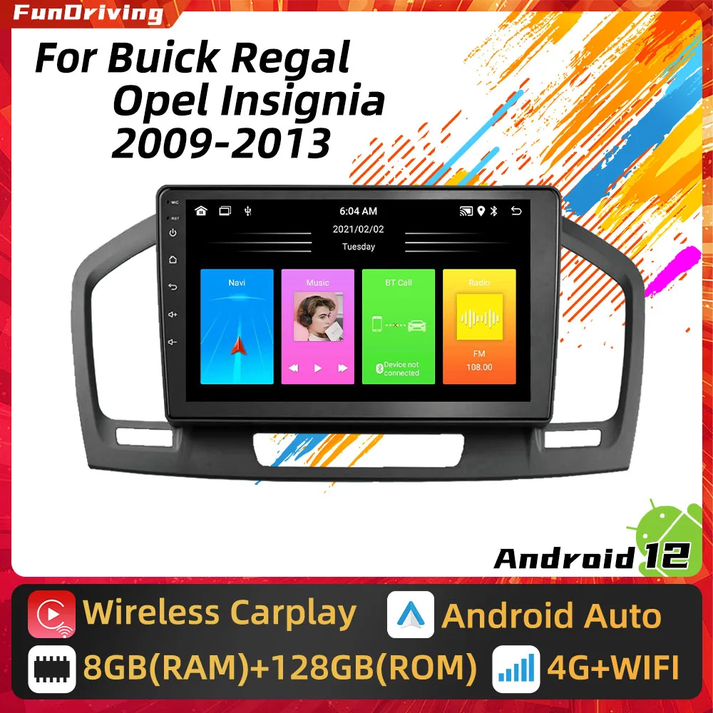 

2 Din Android Car Radio Carplay Stereo for Buick Regal Opel Insignia 2009 - 2013 Screen Navigation Multimedia Player Head Unit