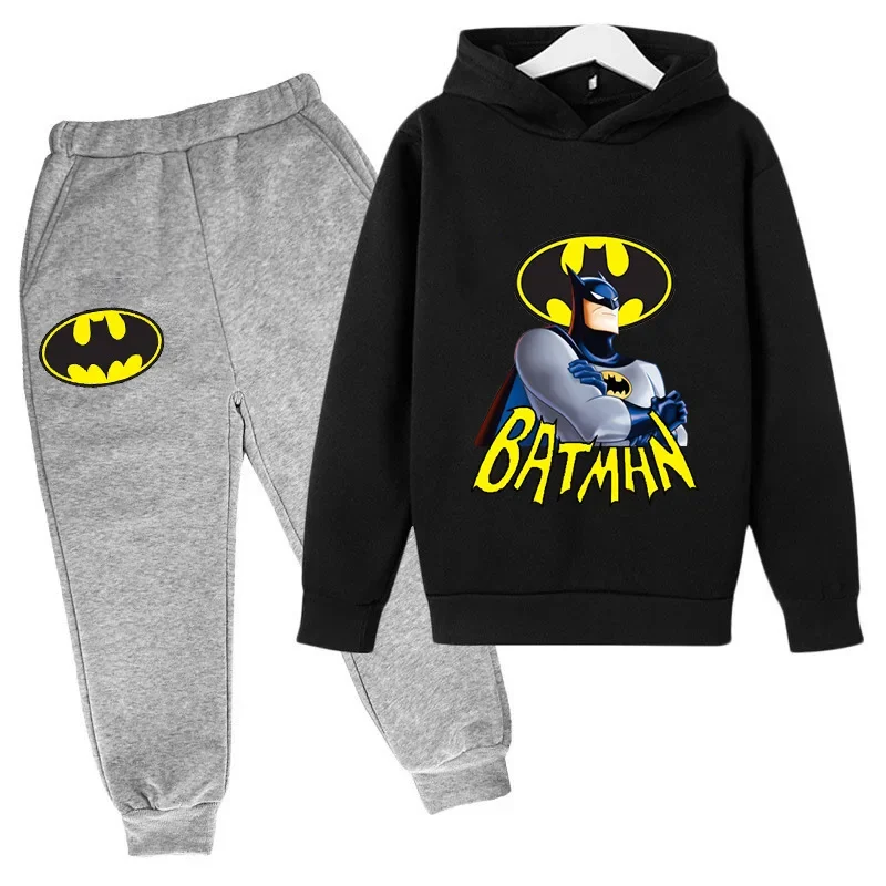 Batman Marvel DC Children\'s leisure Sweater Suit Two-Piece Hoodie New Hero Pullover