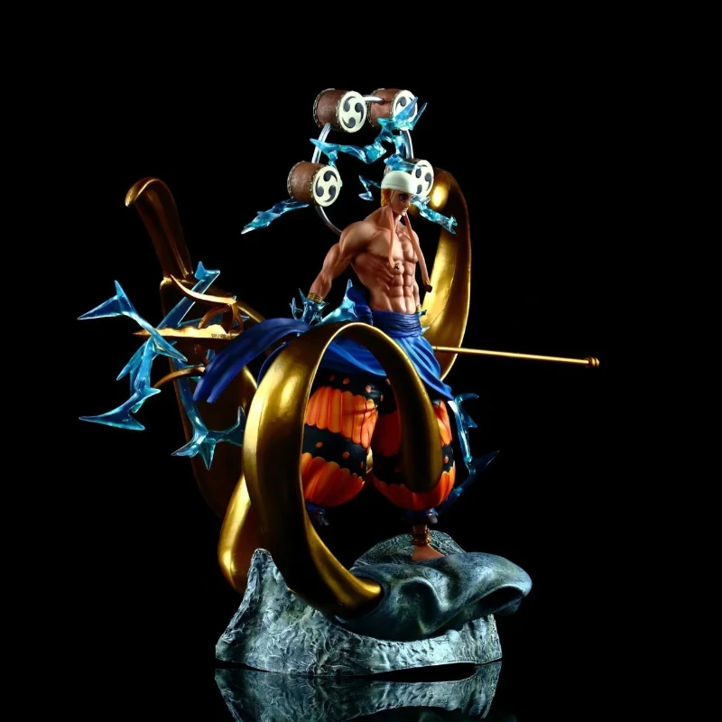 36cm 신제품 원피스 애니메이션 피규어 에넬 PVC 모델 장면 조각상 데스크탑 장식품 어린이 생일 선물 장난감