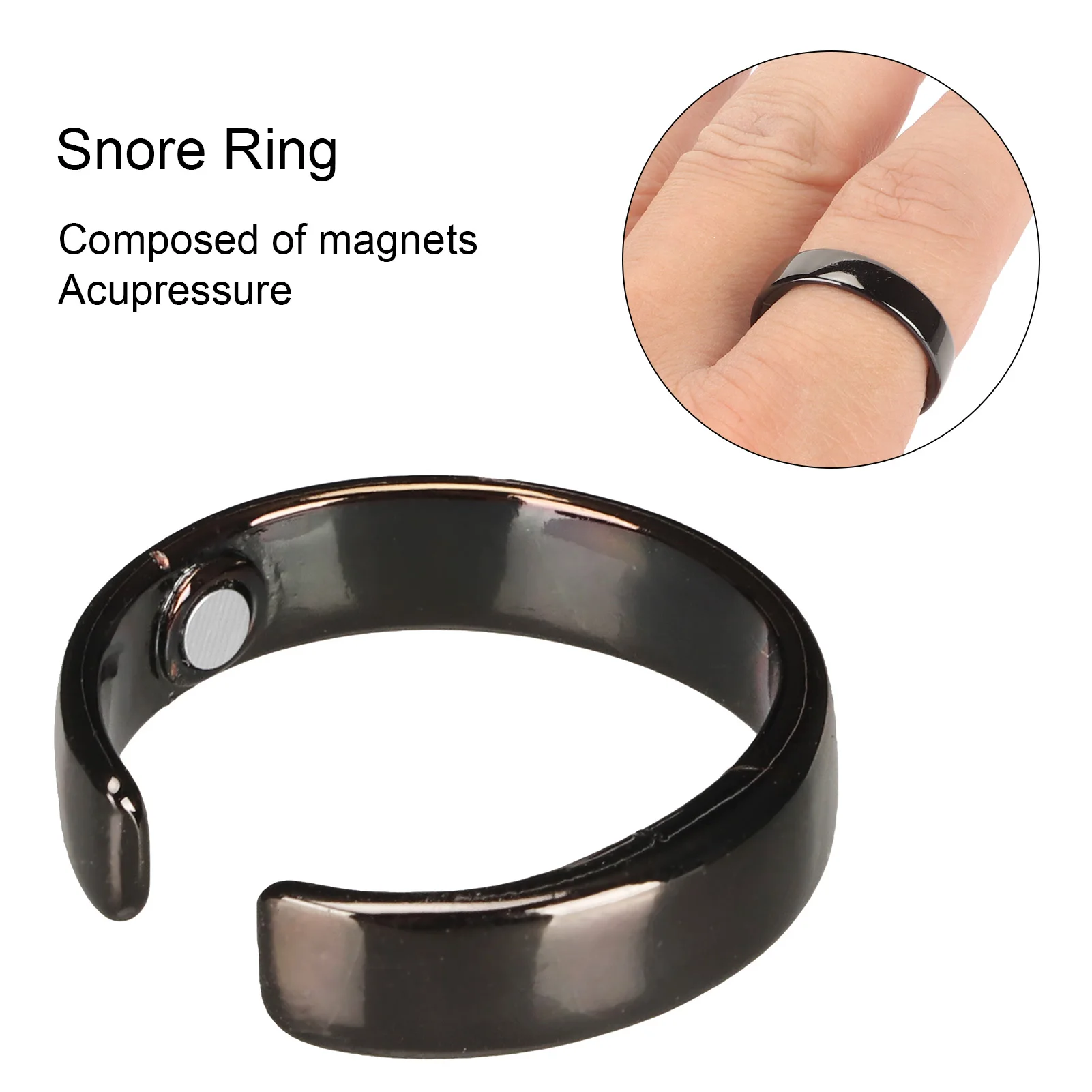 Snoring Prevention Ring Men Women Adjustable Fatigue Relief Sleeping Aid Magnetic Acupressure Ring Men Women Magnetic Ring