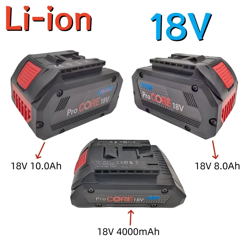 18V ProCORE Suitable for Bosch Professional Cordless Tool BAT618 BAT609 GBA18V80 21700 Battery  Replacement Battery