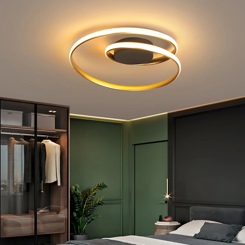 Plafonnier LED au design moderne, montage en surface, luminaire décoratif d'intérieur, idéal pour un salon, une chambre à coucher ou une salle d'étude