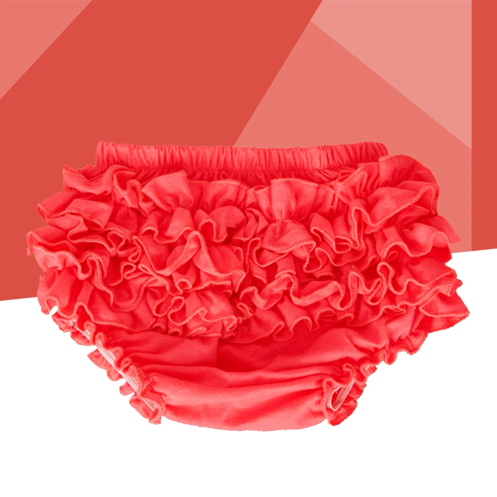 

Cotton Baby Girl Diaper Cover Ruffle Lace Bloomers for Halloween Size L Red Moisture Absorption Baby Girl Pants
