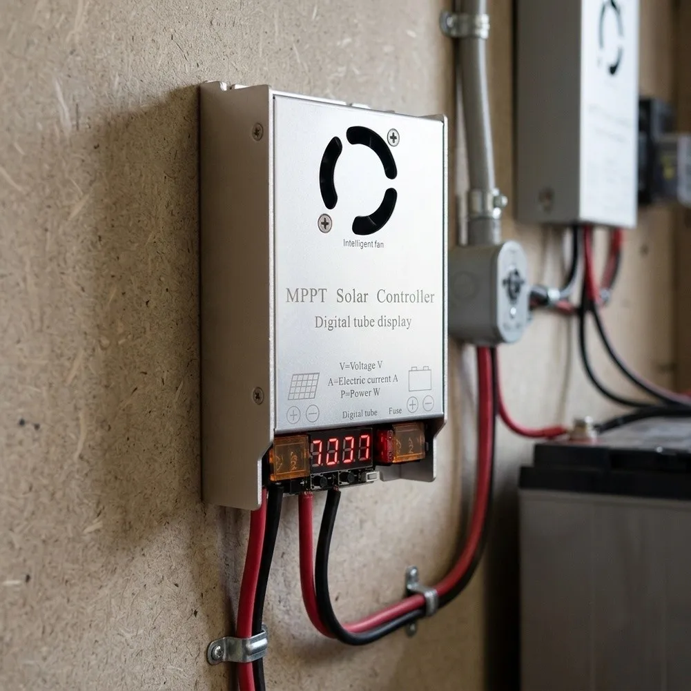 DC 12-50V MPPT For Solar Controller for 24V 36V 48V 60V 72V For battery Charging 98% Efficiency IP30 Protection Metal Body