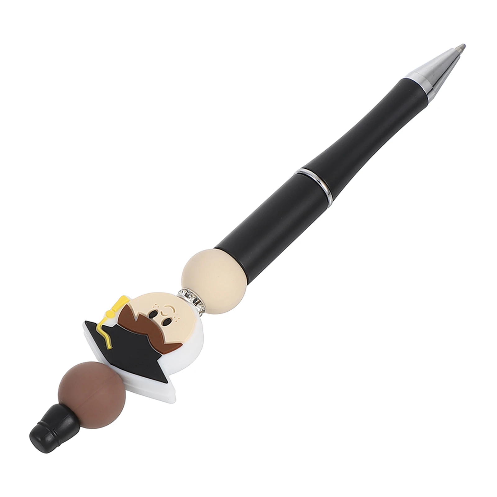 

Cap Design Beaded Ballpoint Pen Smooth Writing Comfortable Grip Refillable Pens For Office Students Teachers Graduation Party
