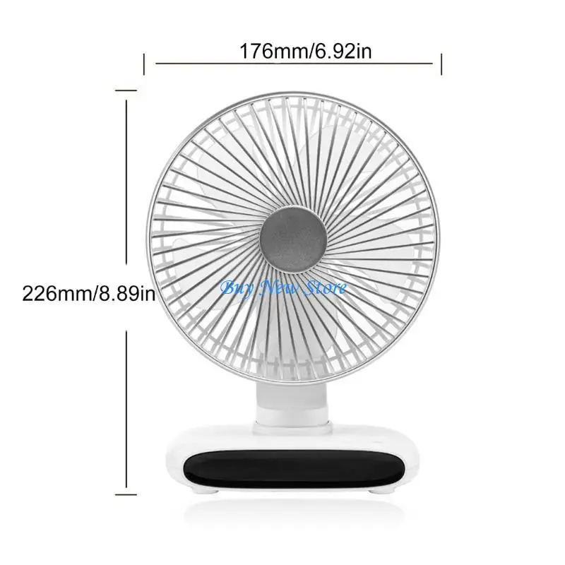 20CE 3600mAh Rechargeable Tent Fan Hangings Ceiling Fan for Home Bathroom Kitchen