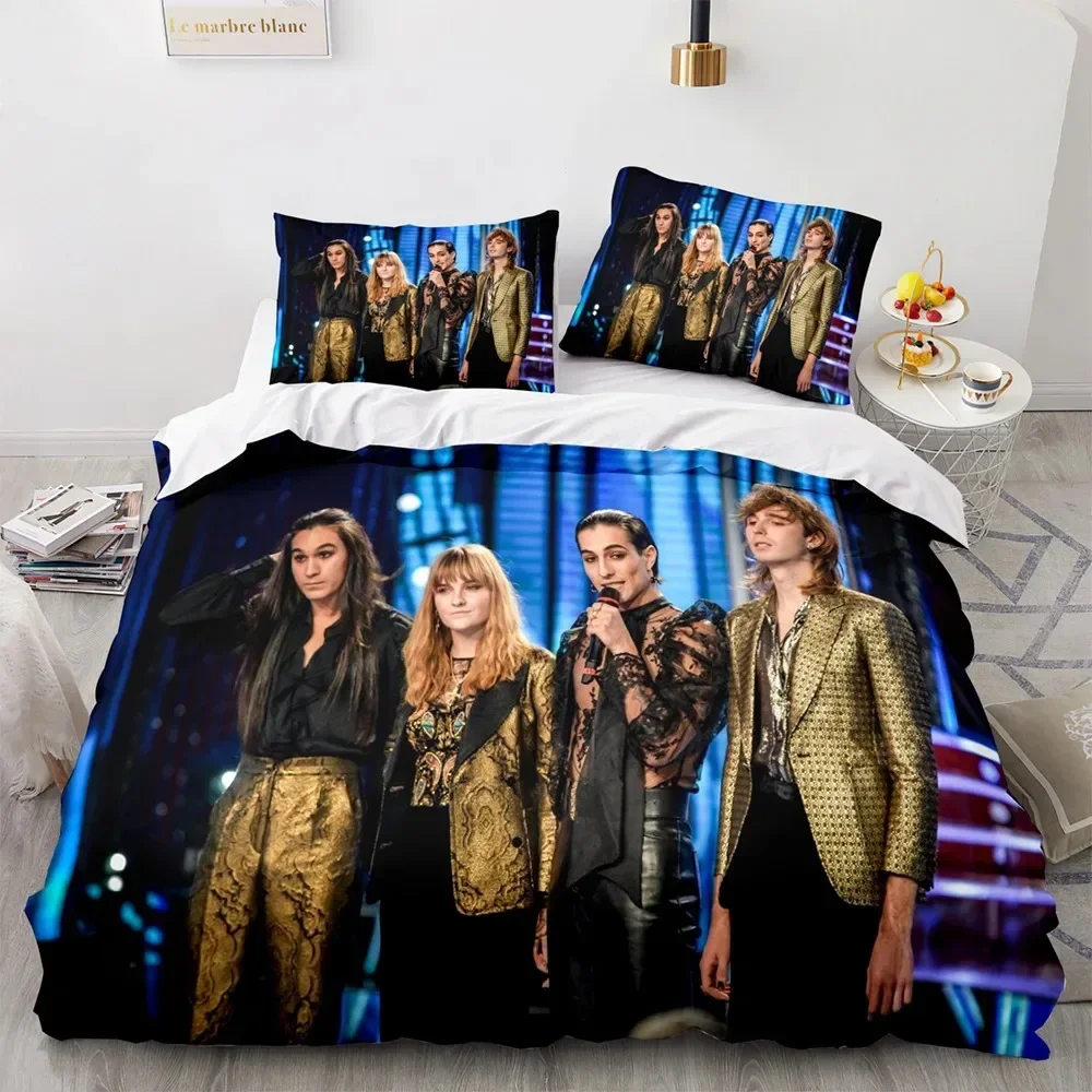 Maneskin Rock Band Maneskin Damiano David Duvet Cover Double Twin Full Queen King Adult Boys Bedclothes Quilt Cover