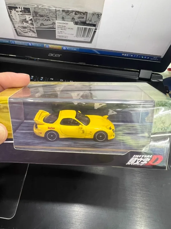Diecast 1/64 Mazda RX-7 Alloy Model Car Mazda RX-7 FC3S Mazda Play Vehicles Initial D Collectible Model Original Box