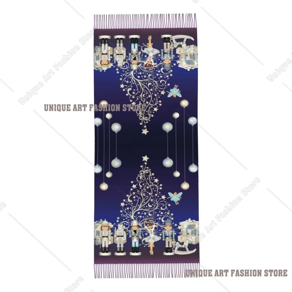 مخصص كسارة البندق عيد الميلاد الباليه المشهد شرابة وشاح المرأة شالات ناعمة يلتف الأوشحة الشتوية الإناث