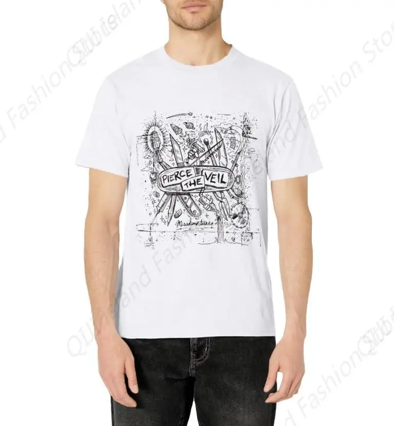 - Misadventures Cover in Black Print T-Shirt