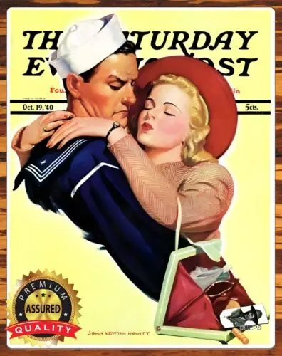 The Saturday Evening Post - October 19th 1940 - Metal Sign