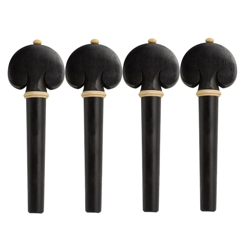 

4 Pcs Cello Tuning Pegs Ebony Cello Pegs Machine Heads Cello Shaft Handle