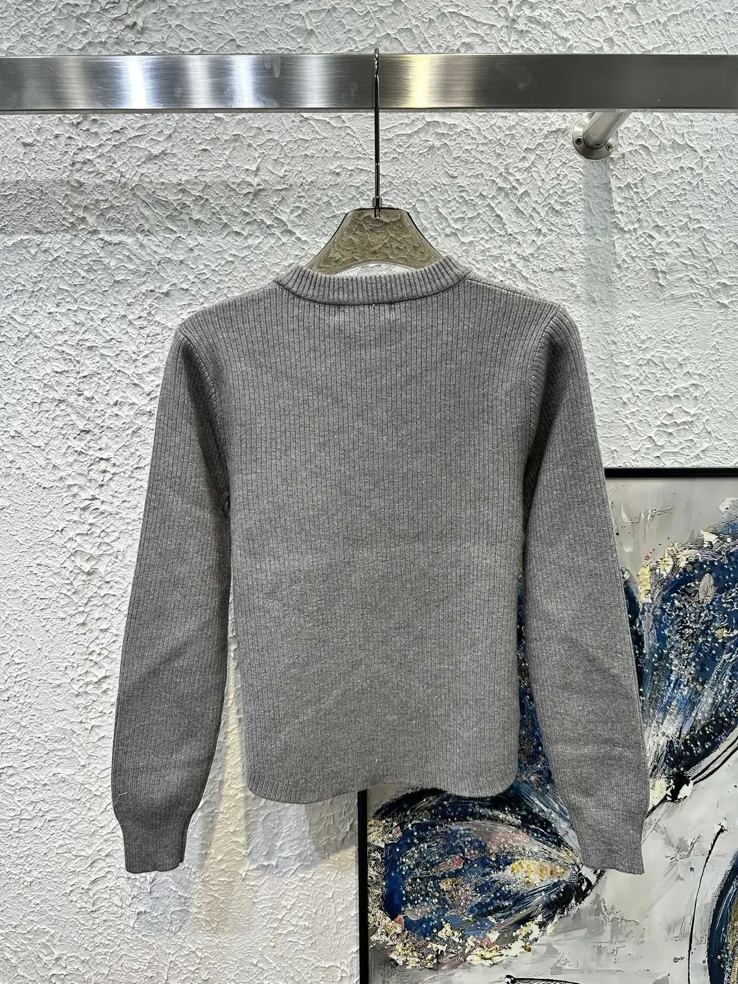 

Autumn/Winter Women's Autumn Collection New Knitted Round Neck Slim Fit Long Sleeve Half Chain Knitted Top Pullover D171