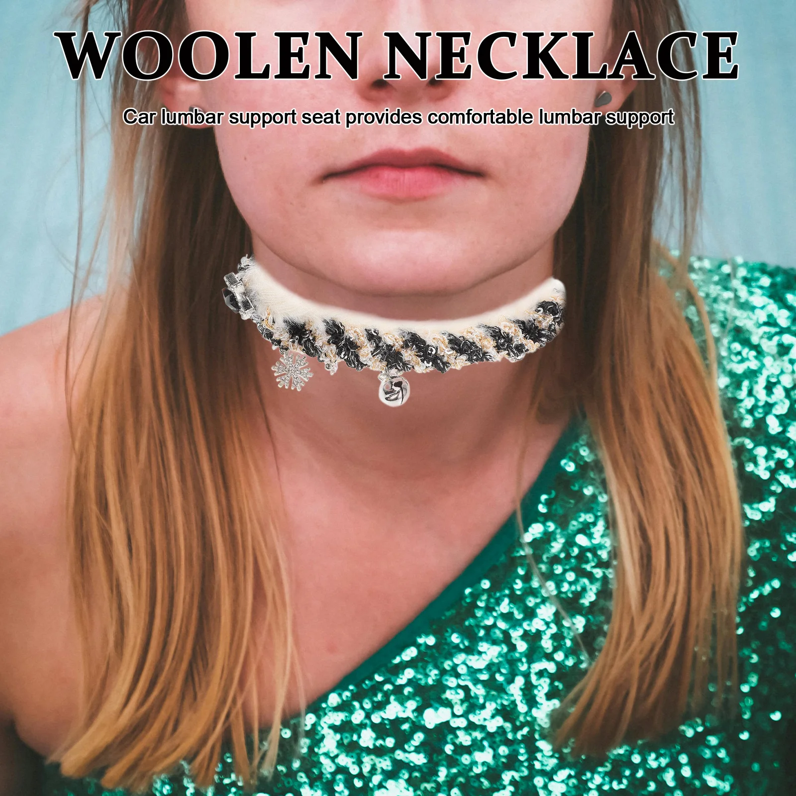 

Star Tassel Christmas Choker Snowflake Necklace Xmas Jewelry for Women Girls Holiday Party Festive Accessories