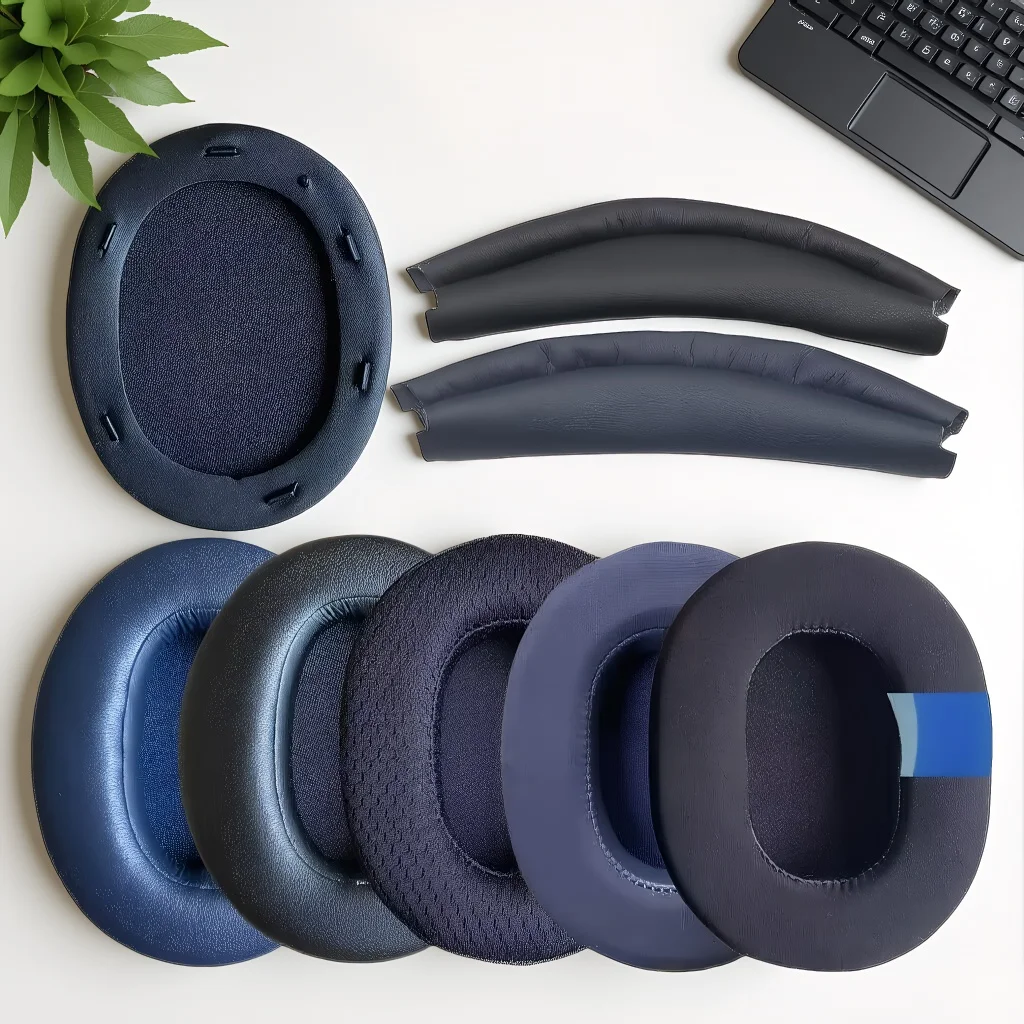 Almohadillas de repuesto WHXB910N para auriculares Sony WH-XB910N Extra Bass, almohadillas para los oídos de espuma viscoelástica, funda para cojines, almohadillas y diadema XB910N
