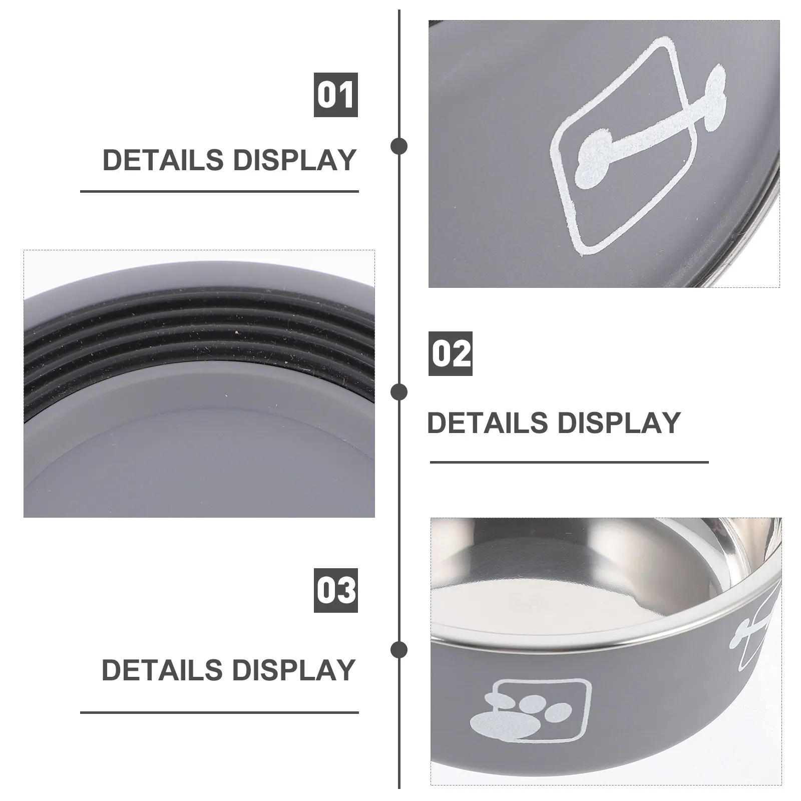 

1pc Stainless Steel Feeder Dish For Cats Dogs Durable Floor Feeding Water Bowl Puppy Kitten Accessories Pet Feeding