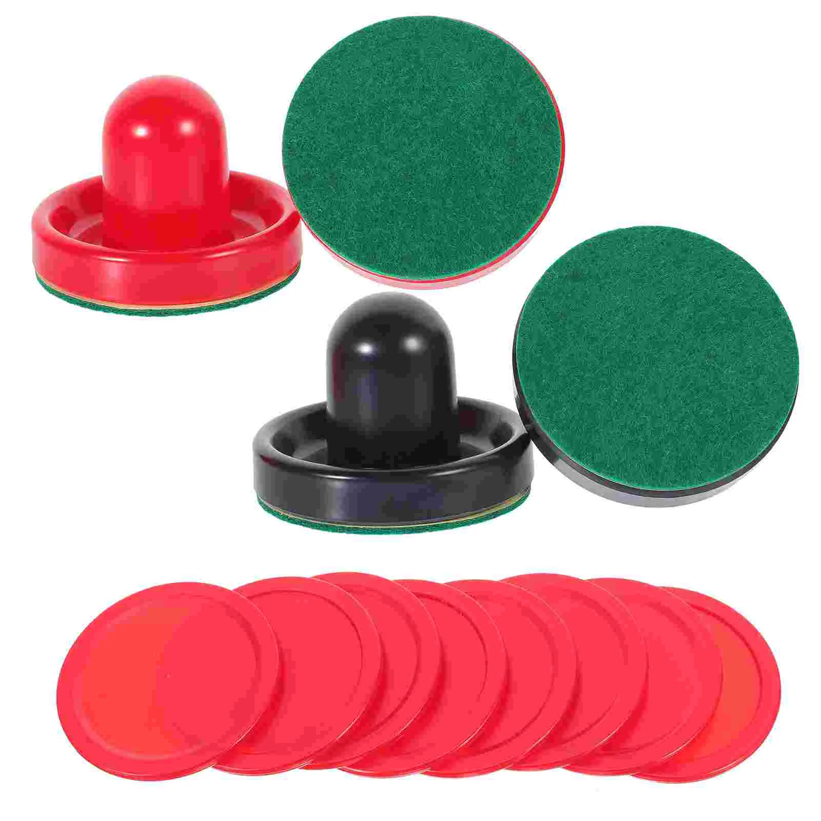 

16 PCS Air Hockey Table Pucks and Pushers Handles Paddles Replacement Game Supplies Child